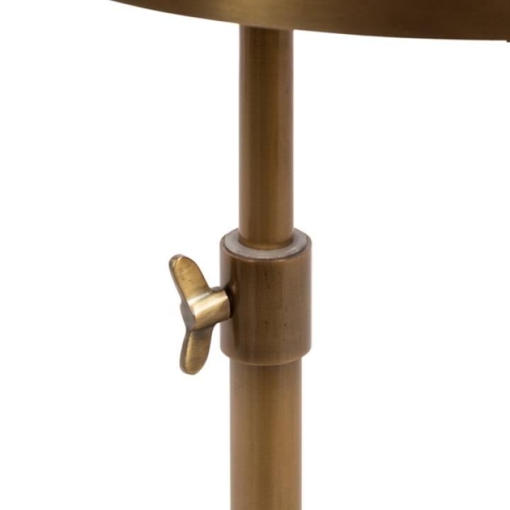 Engles Gold Metal Oval Adjustable Table