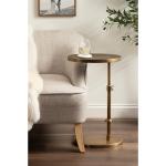 Engles Gold Metal Oval Adjustable Table