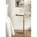 Engles Gold Metal Oval Adjustable Table