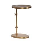 Engles Gold Metal Oval Adjustable Table