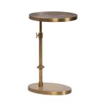 Engles Gold Metal Oval Adjustable Table