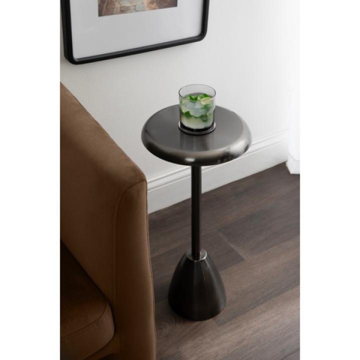 Morizet Pewter Round Cocktail Table