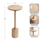 Nisha Natural Wood Scalloped Cocktail Table