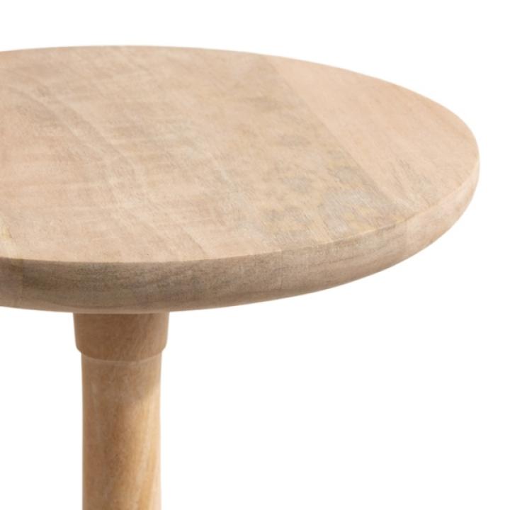 Nisha Natural Wood Scalloped Cocktail Table