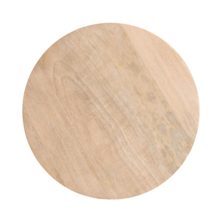 Nisha Natural Wood Scalloped Cocktail Table