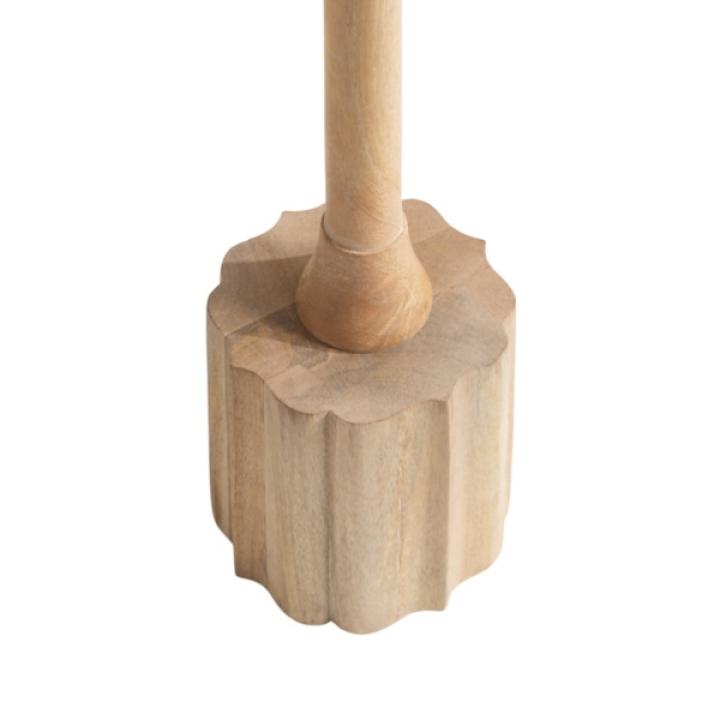 Nisha Natural Wood Scalloped Cocktail Table