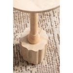 Nisha Natural Wood Scalloped Cocktail Table
