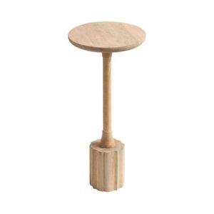 Nisha Natural Wood Scalloped Cocktail Table