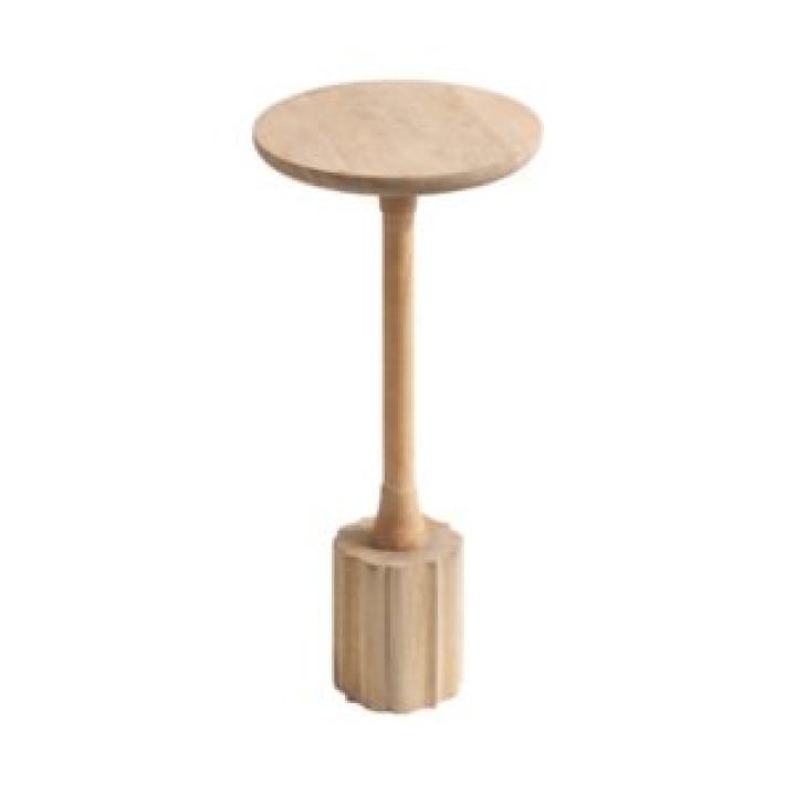Nisha Natural Wood Scalloped Cocktail Table