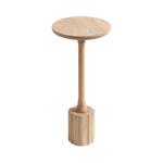 Nisha Natural Wood Scalloped Cocktail Table
