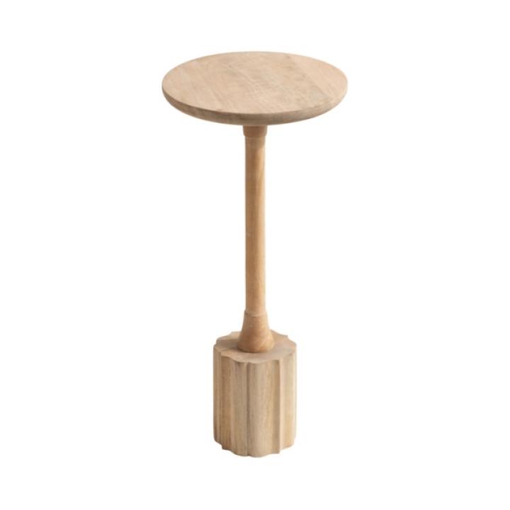 Nisha Natural Wood Scalloped Cocktail Table