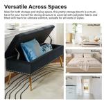 Achilles Black Tufted Storage Bench