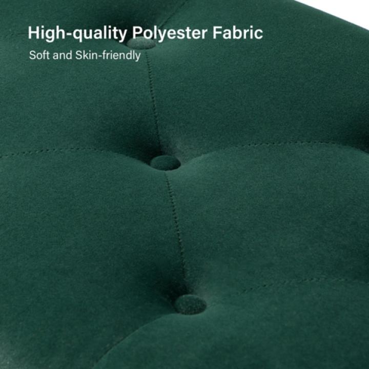 Achilles Green Tufted Storage Bench