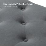 Achilles Gray Tufted Storage Bench