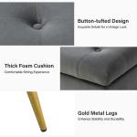 Achilles Gray Tufted Storage Bench