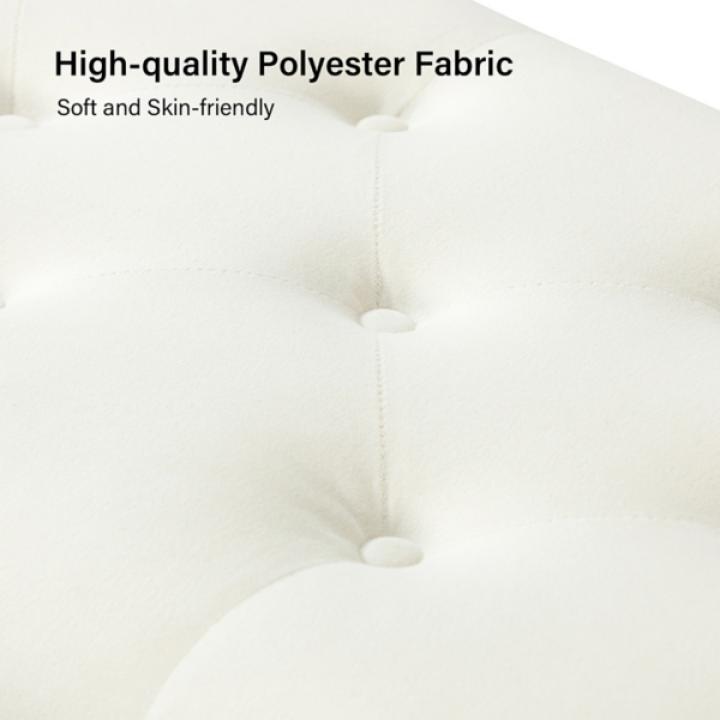 Achilles Ivory Tufted Storage Bench