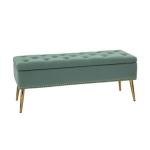Achilles Sage Tufted Storage Bench