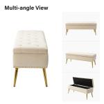 Achilles Tan Tufted Storage Bench