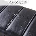 Lauren Black Faux Leather Bench