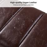 Lauren Brown Faux Leather Bench