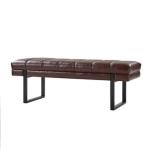 Lauren Brown Faux Leather Bench