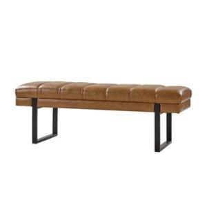 Lauren Camel Faux Leather Bench