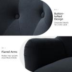 Danel Black Tufted Wingback Accent Chair