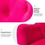 Danel Fushia Tufted Wingback Accent Chair