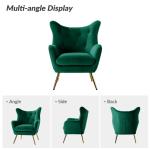 Danel Green Tufted Wingback Accent Chair