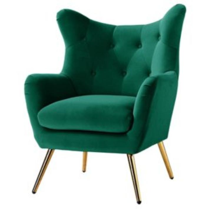 Danel Green Tufted Wingback Accent Chair