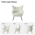 Danel Ivory Tufted Wingback Accent Chair