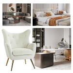 Danel Ivory Tufted Wingback Accent Chair
