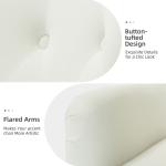 Danel Ivory Tufted Wingback Accent Chair