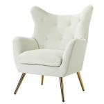 Danel Ivory Tufted Wingback Accent Chair