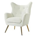 Danel Ivory Tufted Wingback Accent Chair
