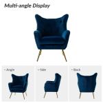 Danel Navy Tufted Wingback Accent Chair
