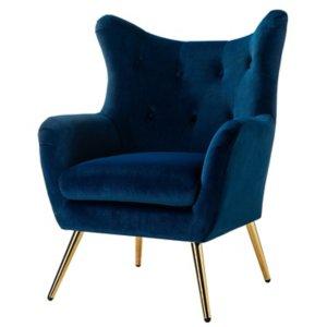 Danel Navy Tufted Wingback Accent Chair