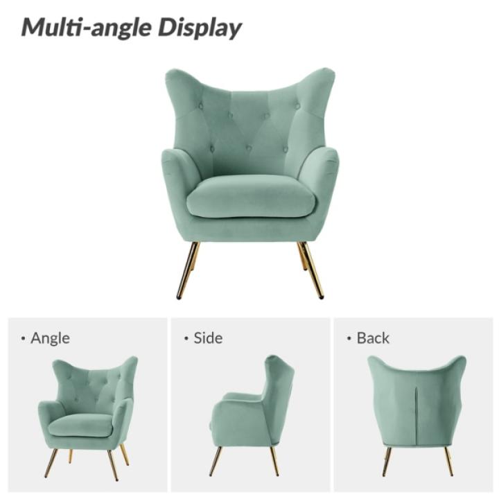Danel Sage Tufted Wingback Accent Chair