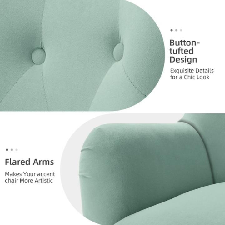 Danel Sage Tufted Wingback Accent Chair