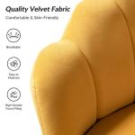 Donata Mustard Velvet Scalloped Accent Chair