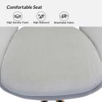 Savas Gray Velvet Office Chair