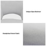 Savas Gray Velvet Office Chair