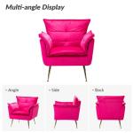 Ilia Fuchsia Velvet Accent Chair