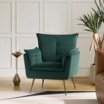 Ilia Green Velvet Accent Chair