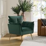Ilia Green Velvet Accent Chair