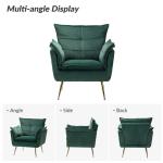 Ilia Green Velvet Accent Chair
