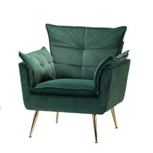 Ilia Green Velvet Accent Chair