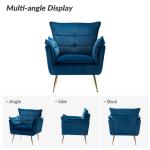 Ilia Navy Velvet Accent Chair
