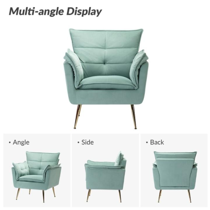 Ilia Sage Velvet Accent Chair