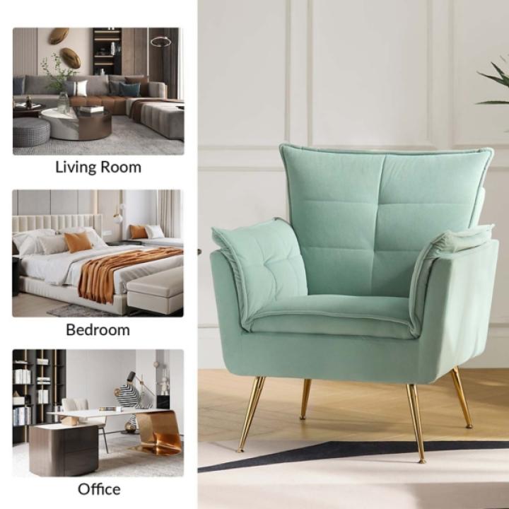 Ilia Sage Velvet Accent Chair